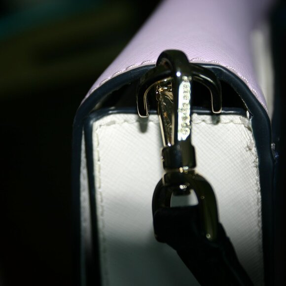 Kate Spade leather shoulder bag, dark blue/lavender/white - Picture 8 of 8